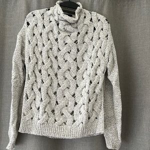 Joes jeans collection loose weave pull over size M very mock turtleneck